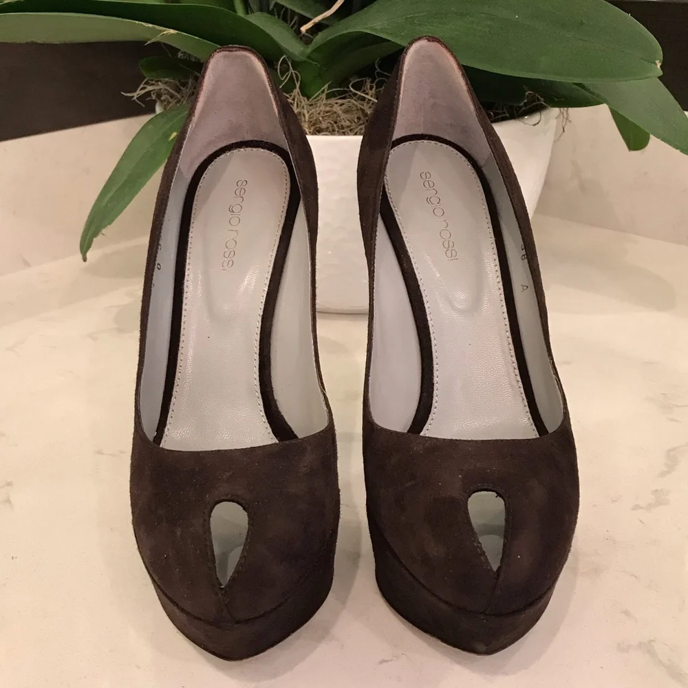 SERGIO ROSSI PERP TOE PUMP - Picture 2 of 7